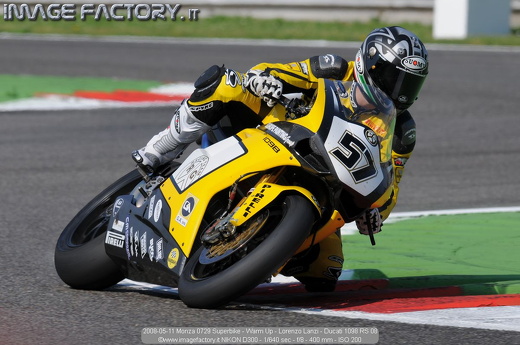 2008-05-11 Monza 0729 Superbike - Warm Up - Lorenzo Lanzi - Ducati 1098 RS 08
